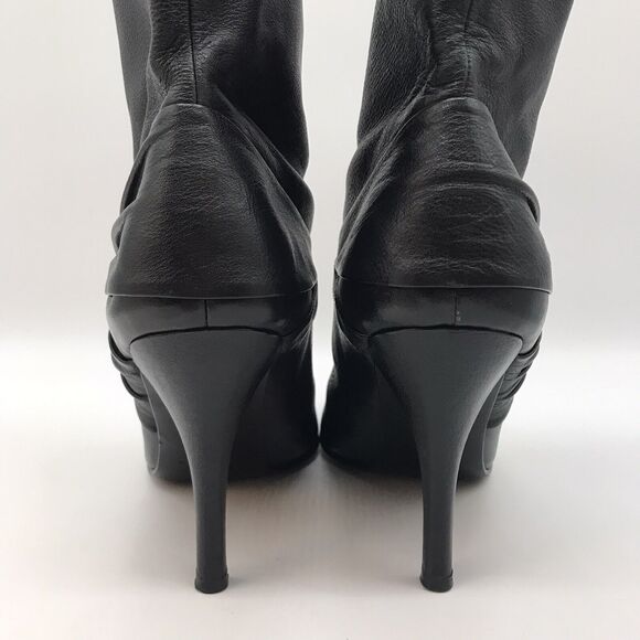 Cole Haan Lizeth Black Boots Nappa Leather Slouchy Women's 10 B Stiletto Heels - Picture 6 of 13